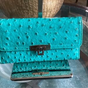 Elegant Turquoise Clutch Bag